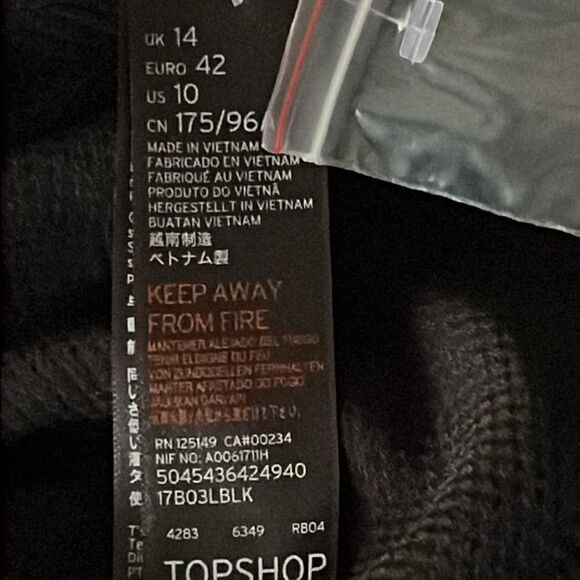 Topshop Black Blazer Shacket Size 10 NWOT - Picture 11 of 12